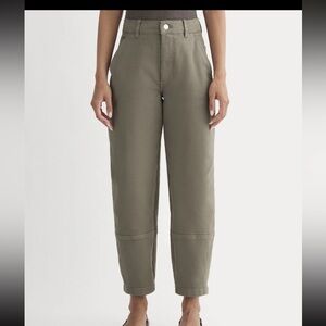 Everlane The Utility Barrel Cargo Flare Pants Organic Cotton Olive Women’s Sz 4